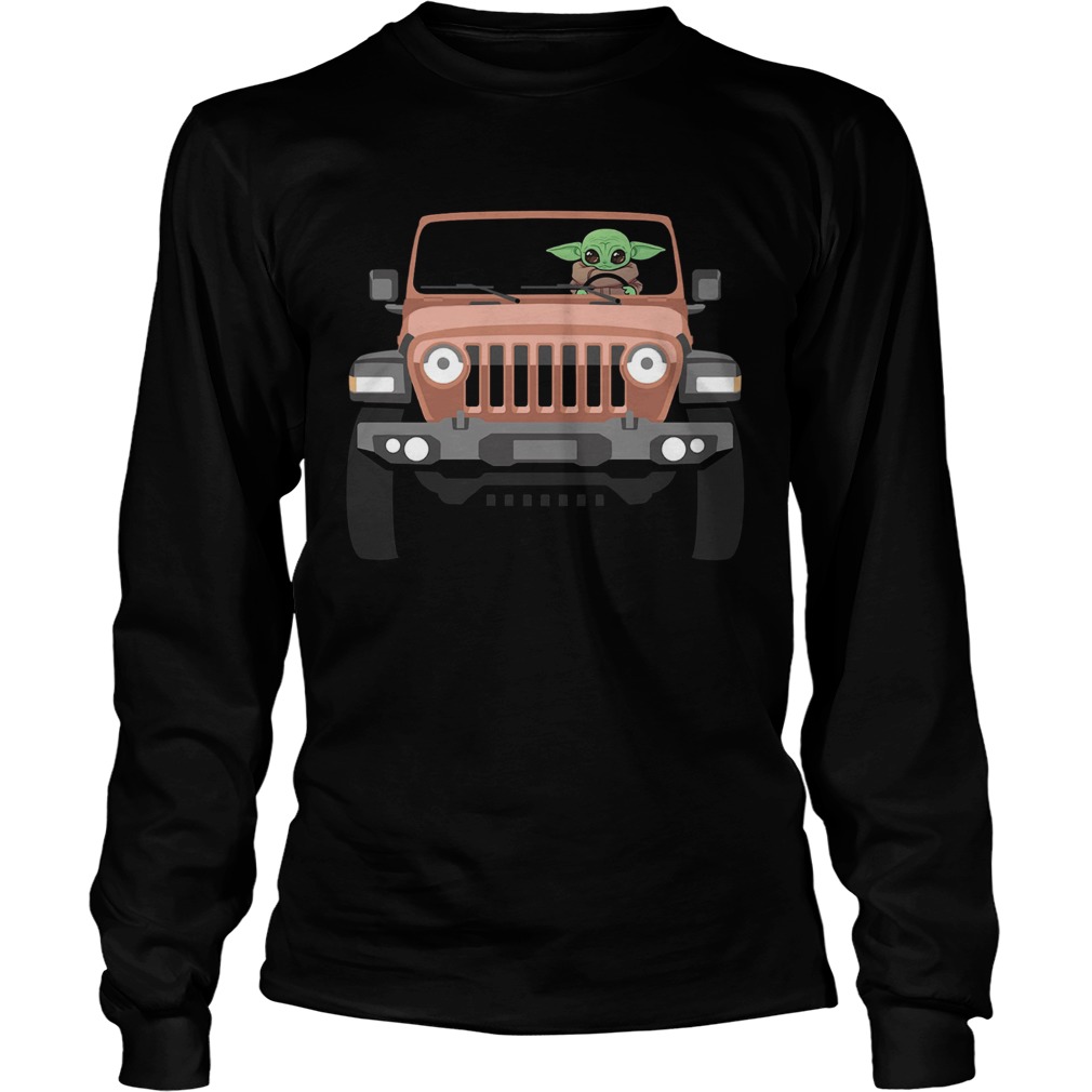 Baby Yoda Driving Jeep LongSleeve