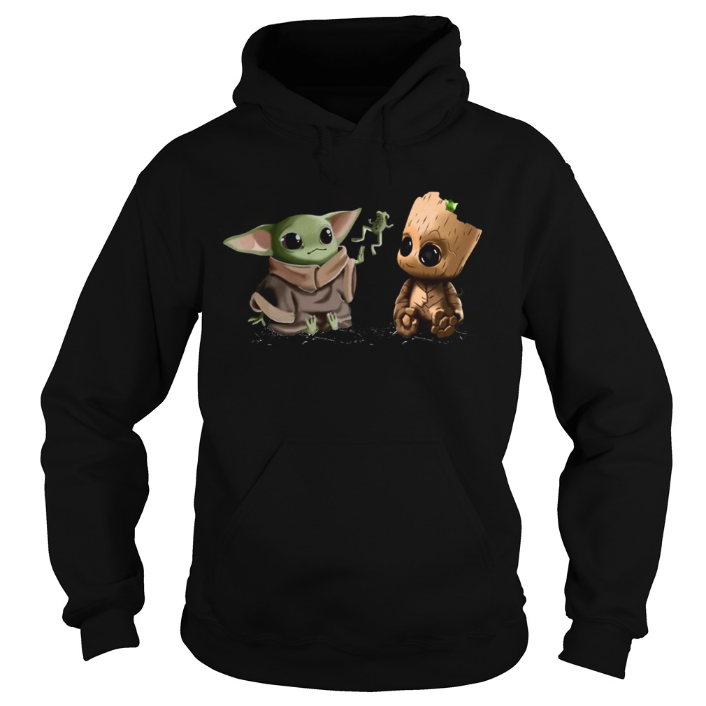 Baby Yoda Frog and Groot Hoodie