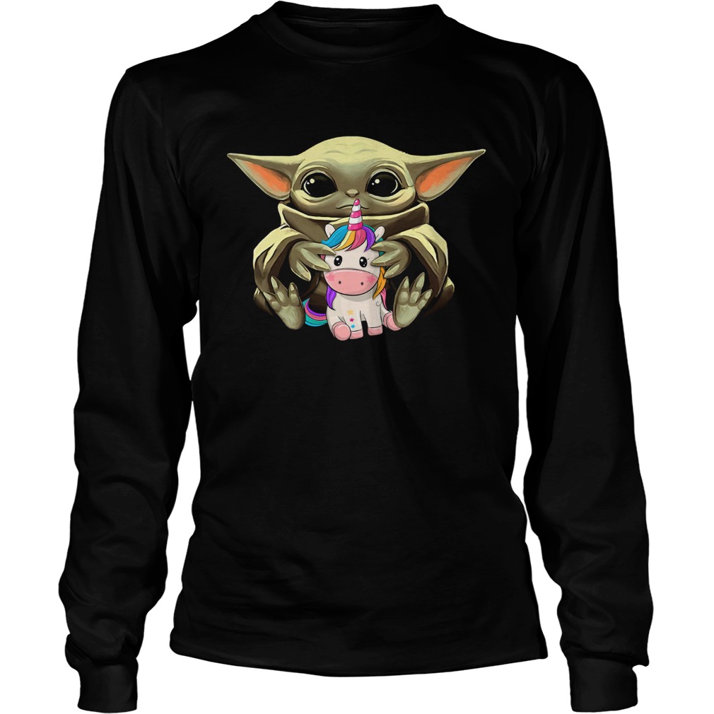 Baby Yoda HUg Unicorn LongSleeve