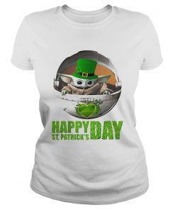 Baby Yoda Happy St Patricks Day  Classic Ladies