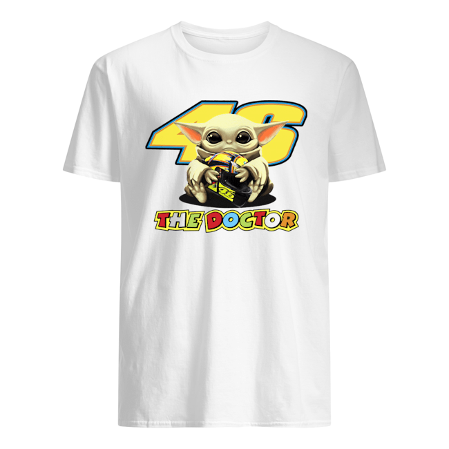 Star Wars Baby Yoda hug 46 The Doctor Valentino Rossi shirt