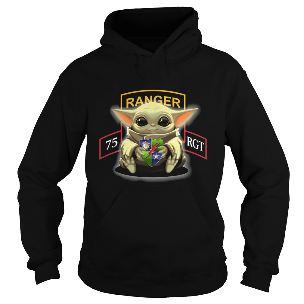 Baby Yoda Hug 75th Ranger Regiment Hoodie