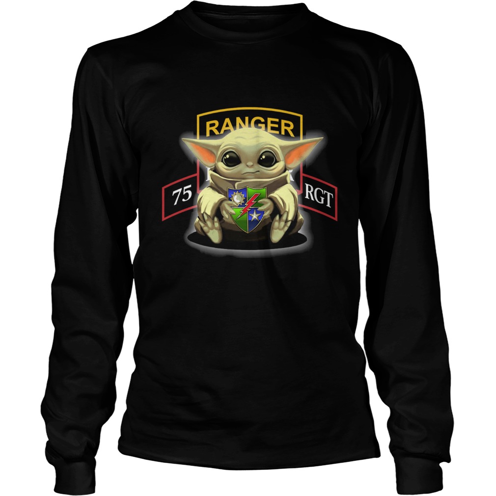 Baby Yoda Hug 75th Ranger Regiment LongSleeve