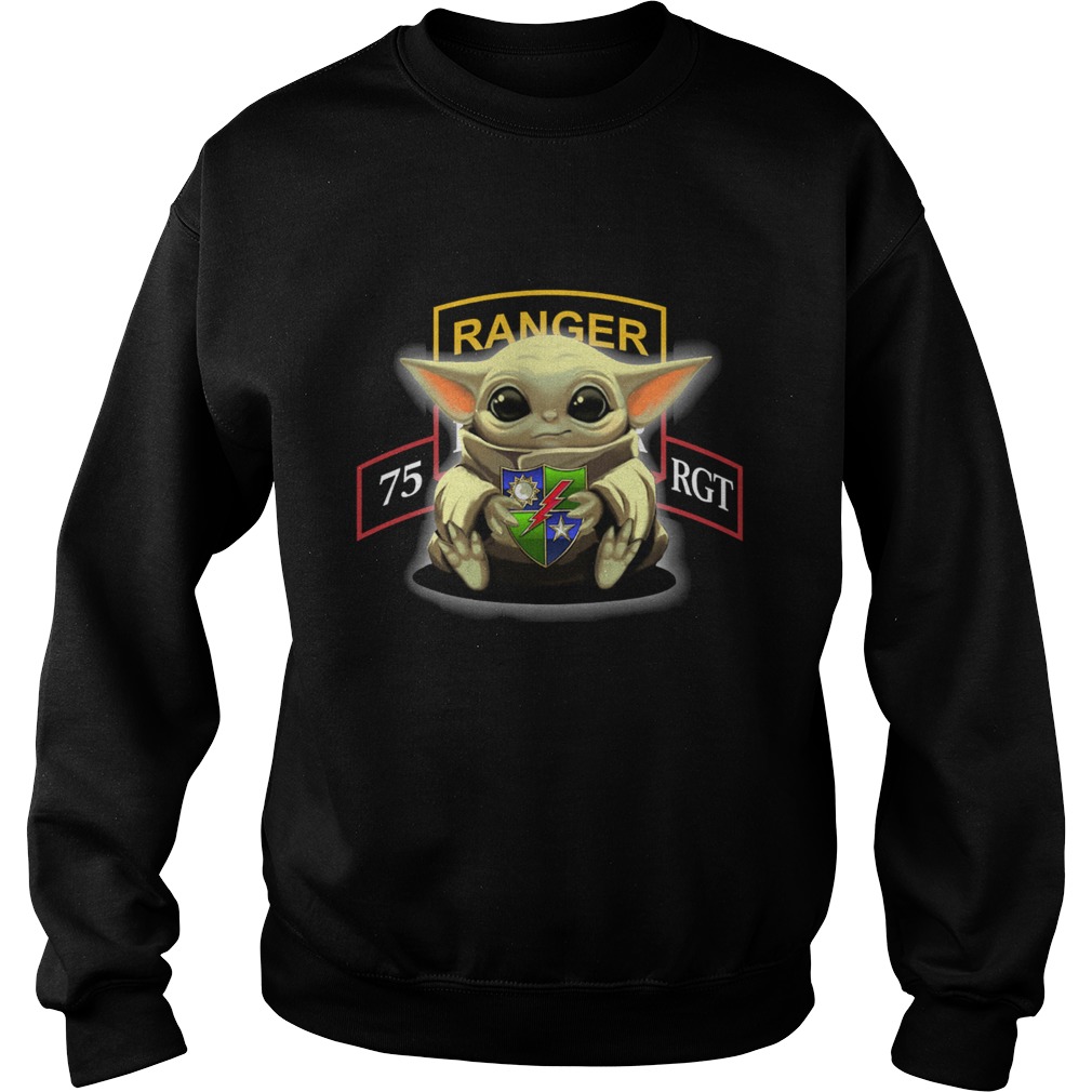 Baby Yoda Hug 75th Ranger Regiment Sweatshirt