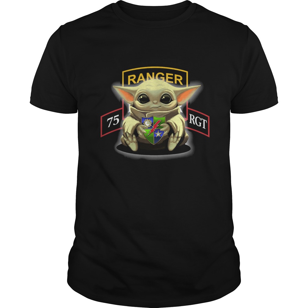 Baby Yoda Hug 75th Ranger Regiment shirt