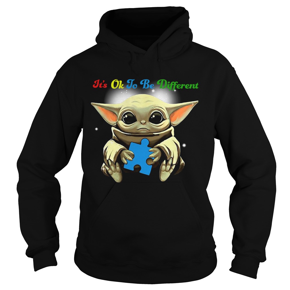 Baby Yoda Hug Autism Its Oh To Be Different Hoodie