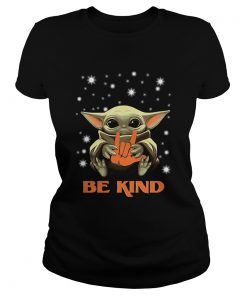 Baby Yoda Hug Be Kind  Classic Ladies