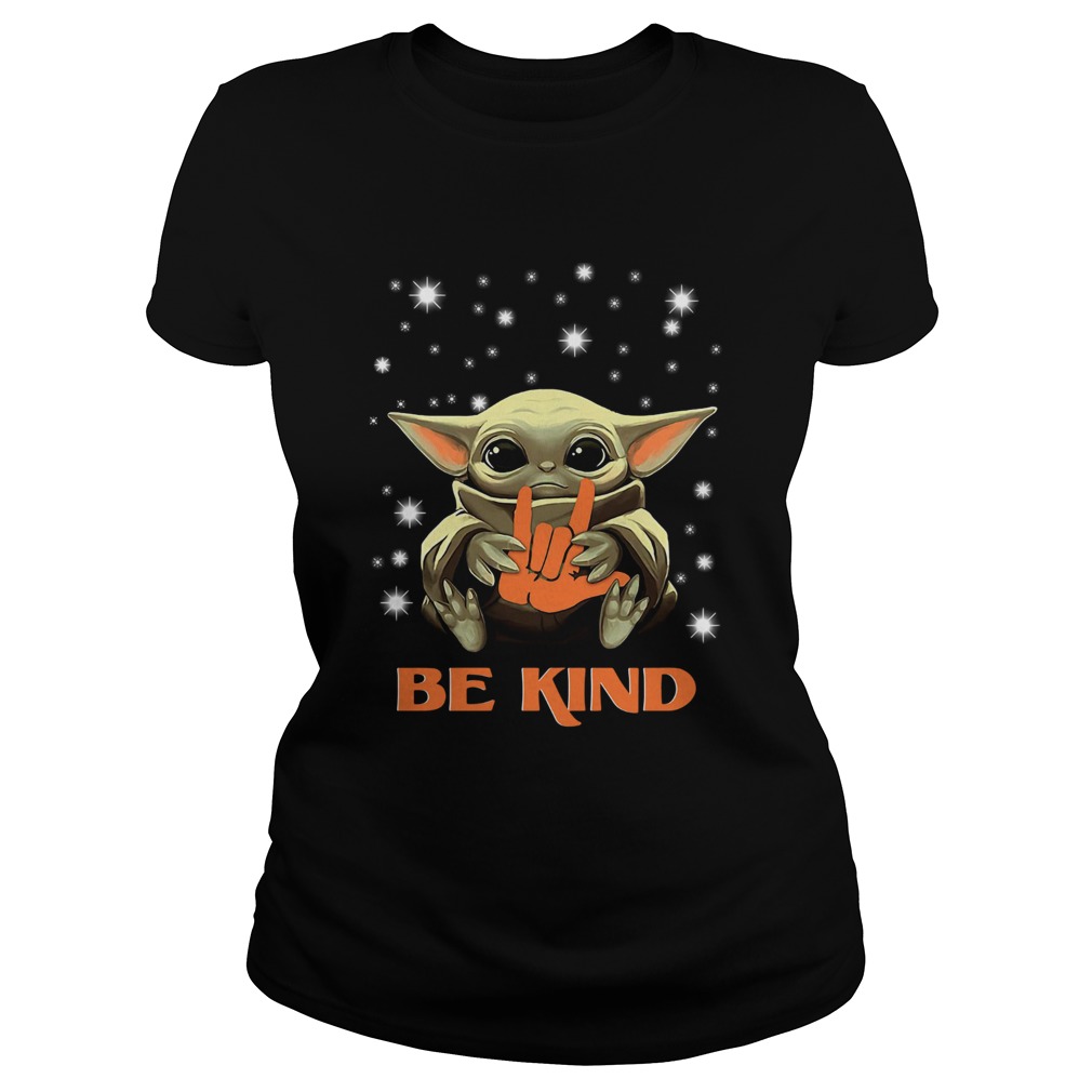 Baby Yoda Hug Be Kind Classic Ladies