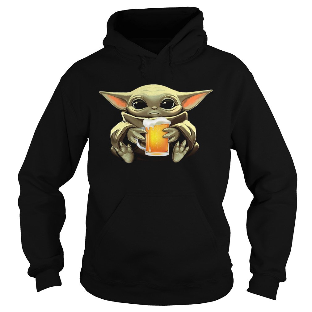 Baby Yoda Hug Beer Hoodie