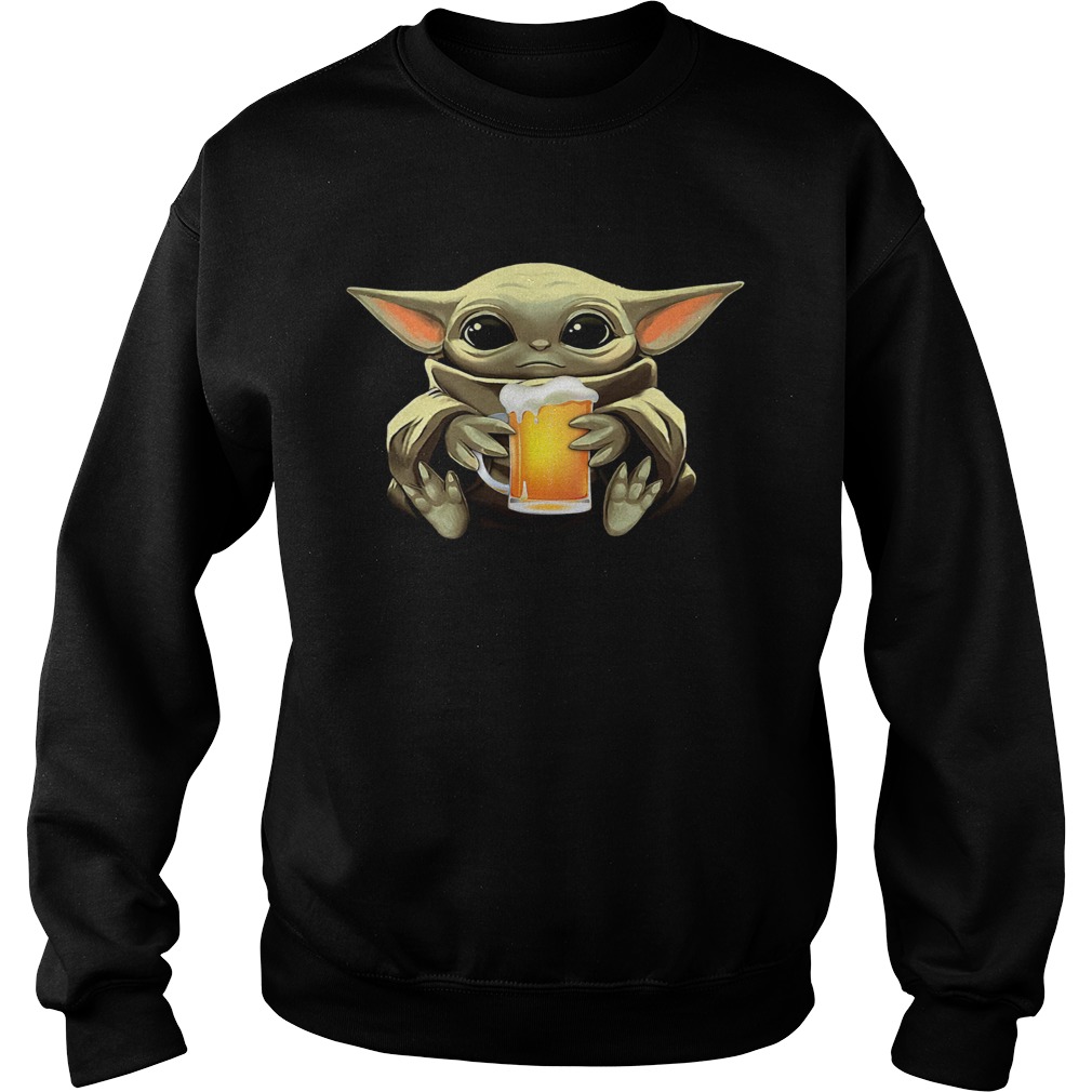 Baby Yoda Hug Beer Sweatshirt