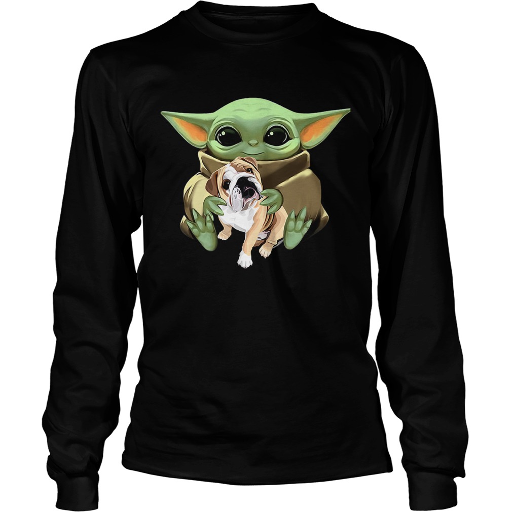 Baby Yoda Hug Bulldog LongSleeve