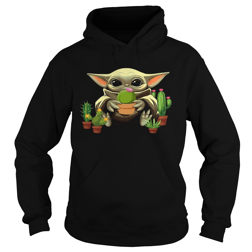 Baby Yoda Hug Cactus Hoodie