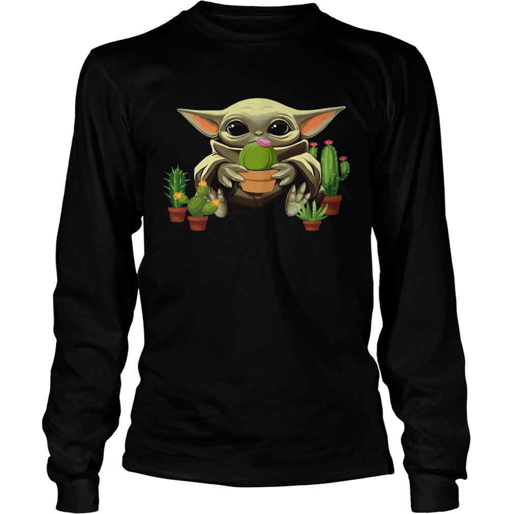 Baby Yoda Hug Cactus LongSleeve