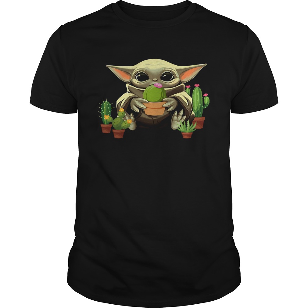 Baby Yoda Hug Cactus shirt