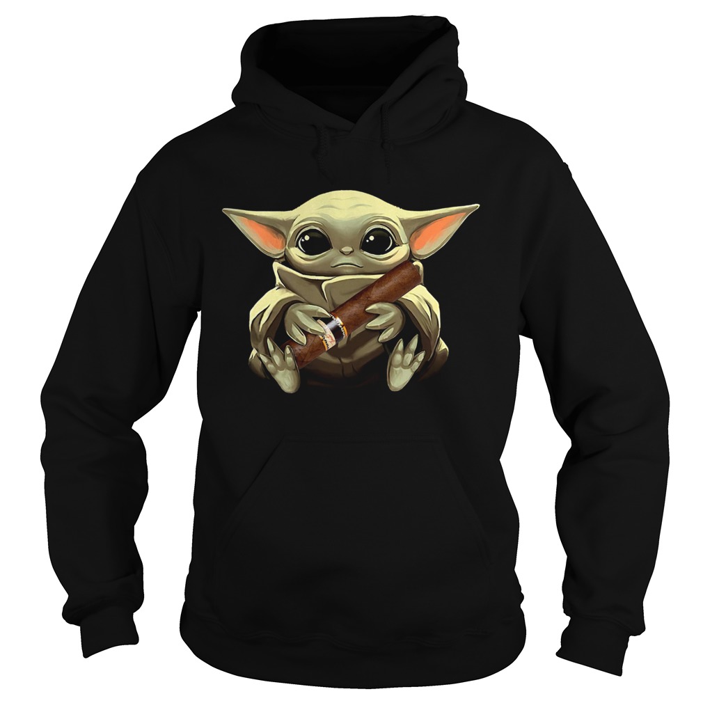 Baby Yoda Hug Cigar Hoodie