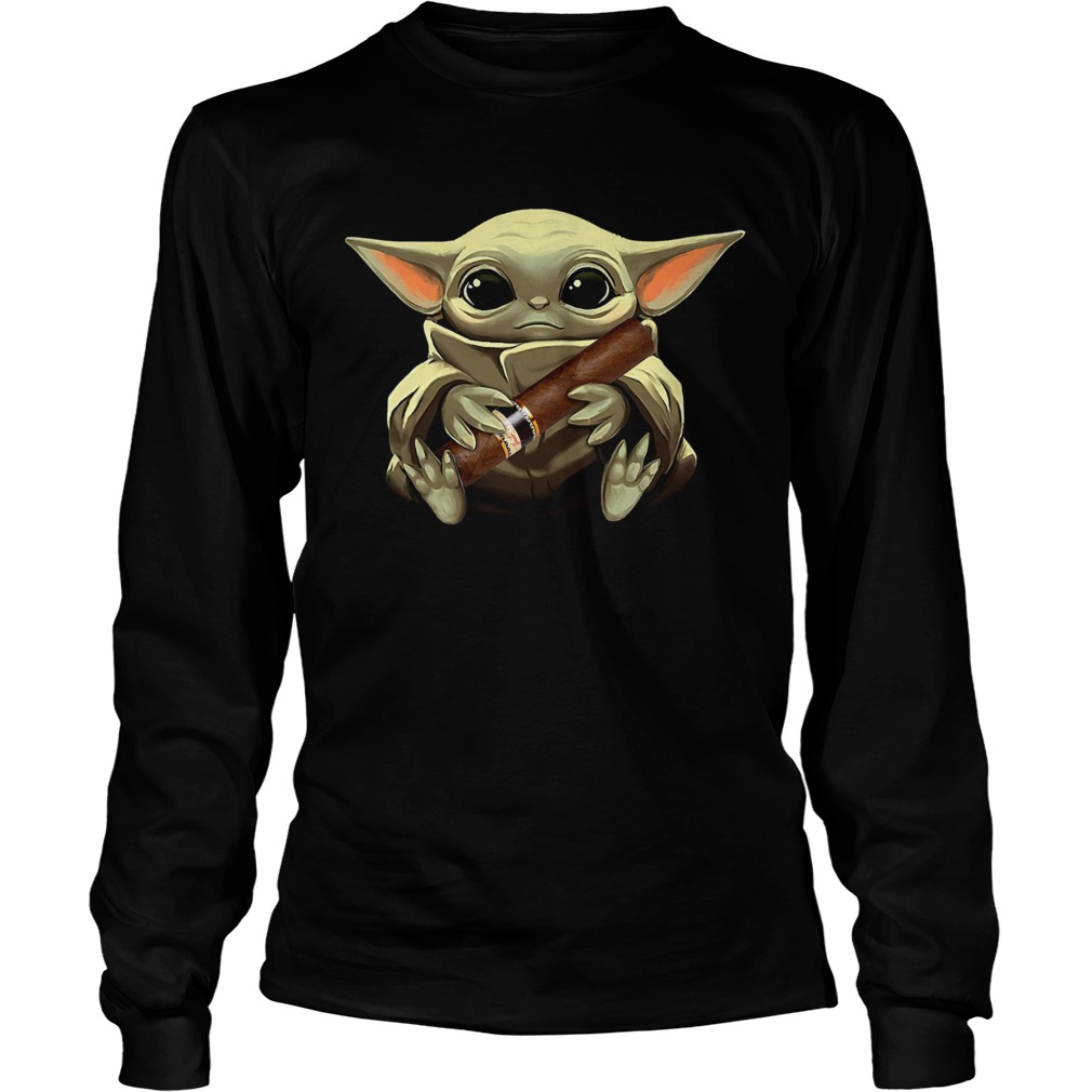 Baby Yoda Hug Cigar LongSleeve