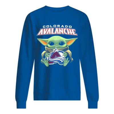 Baby Yoda Hug Colorado Avalanche sweat