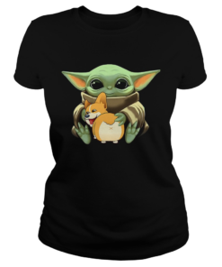 Baby Yoda Hug Corgi  Classic Ladies