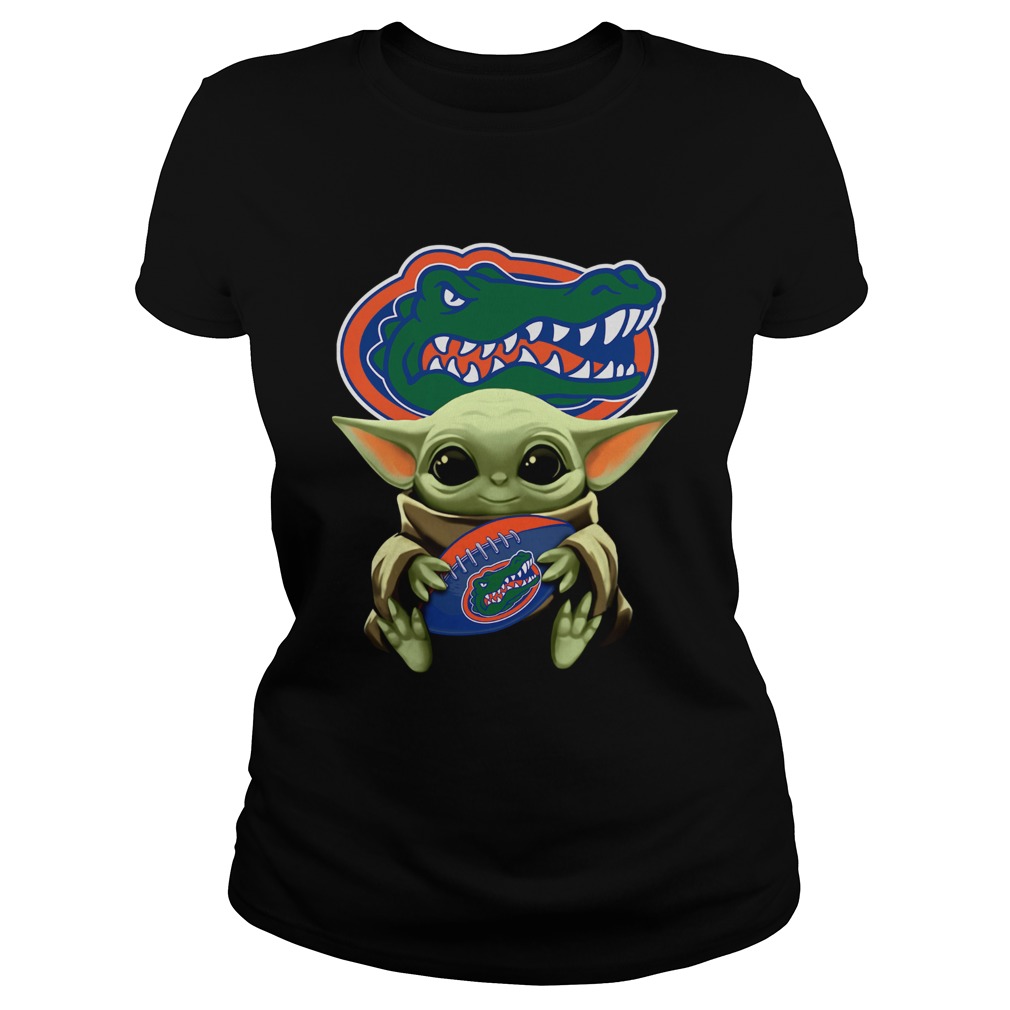 Baby Yoda Hug Florida Gators Classic Ladies