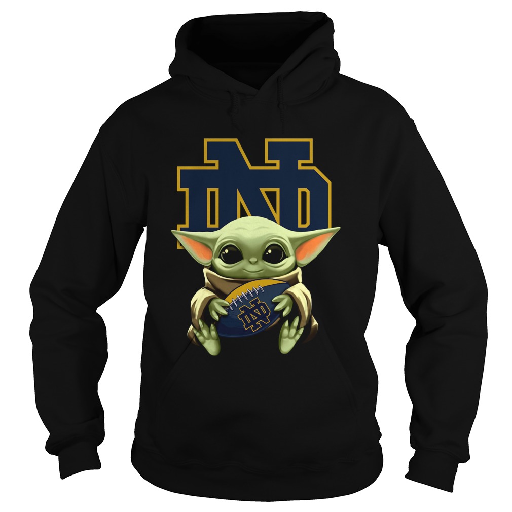 Baby Yoda Hug Notre Dame Hoodie