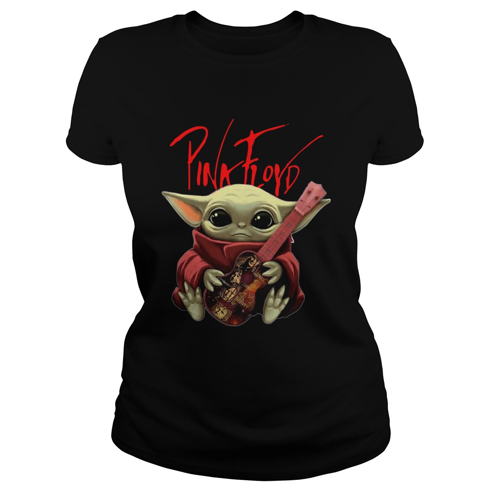 Baby Yoda Hug Pink Floyd Guitar Classic Ladies