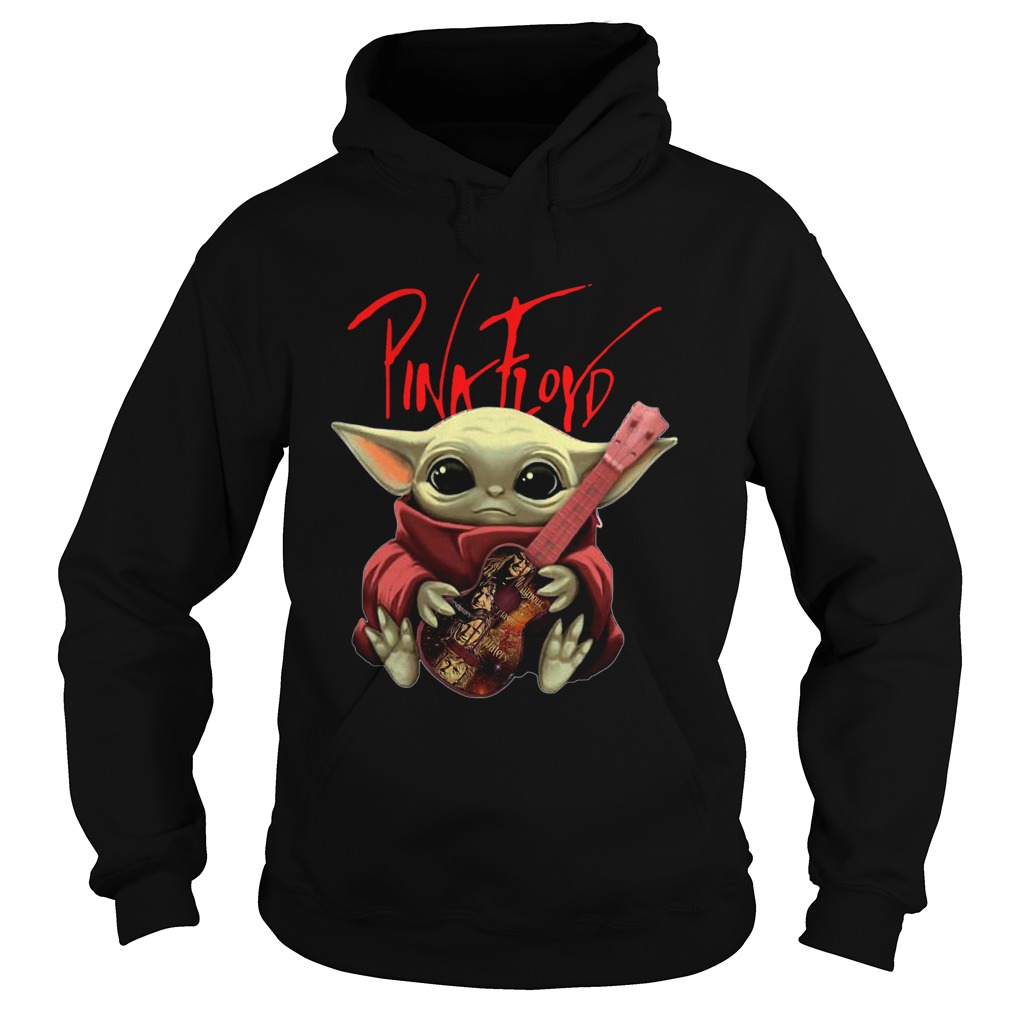 Baby Yoda Hug Pink Floyd Guitar Hoodie