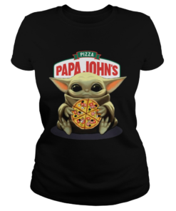 Baby Yoda Hug Pizza Papa Johns  Classic Ladies