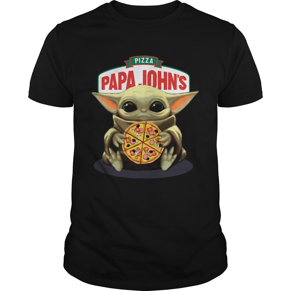 Baby Yoda Hug Pizza Papa Johns shirt