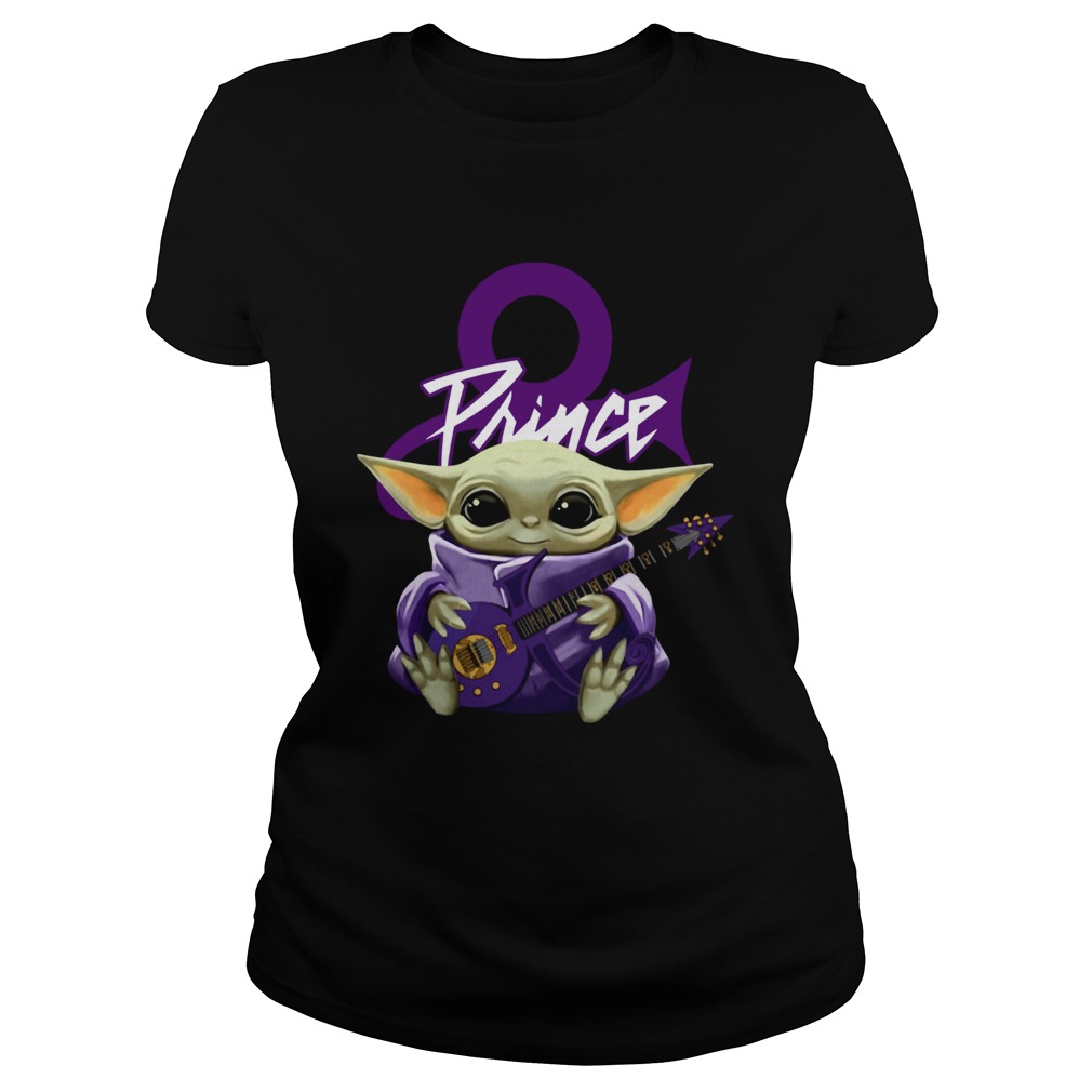 Baby Yoda Hug Prince Guitar Classic Ladies