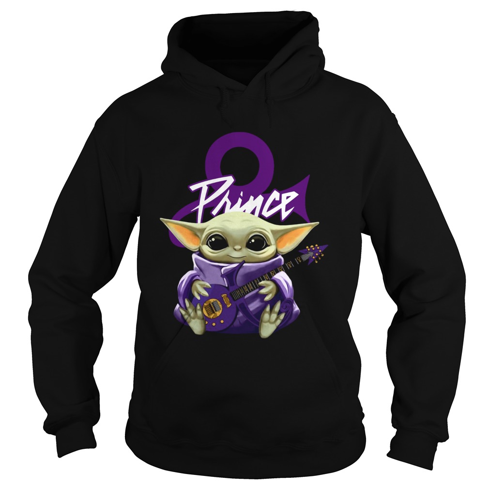 Baby Yoda Hug Prince Guitar Hoodie