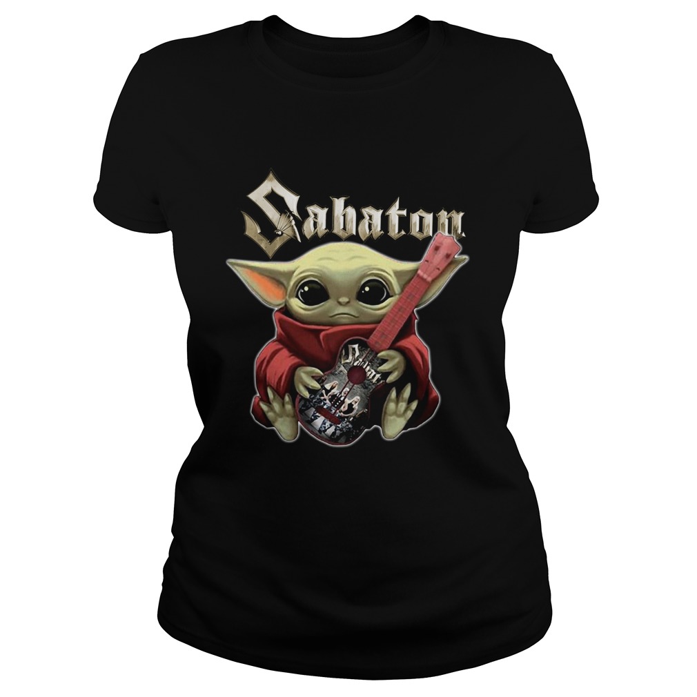 Baby Yoda Hug Sabaton Guitar Classic Ladies