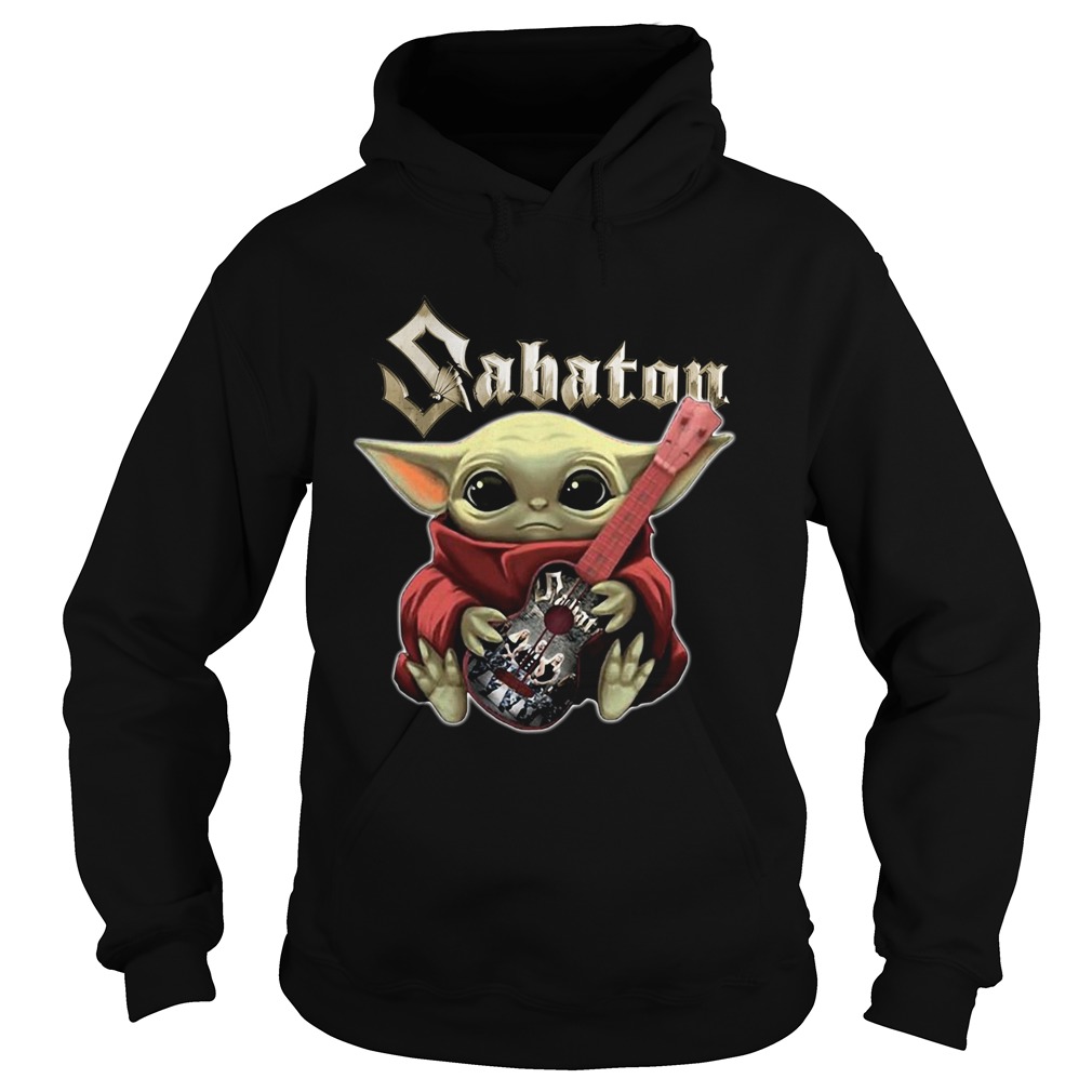 Baby Yoda Hug Sabaton Guitar Hoodie