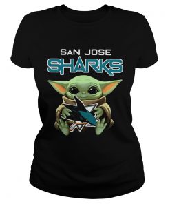 Baby Yoda Hug San Jose Sharks  Classic Ladies