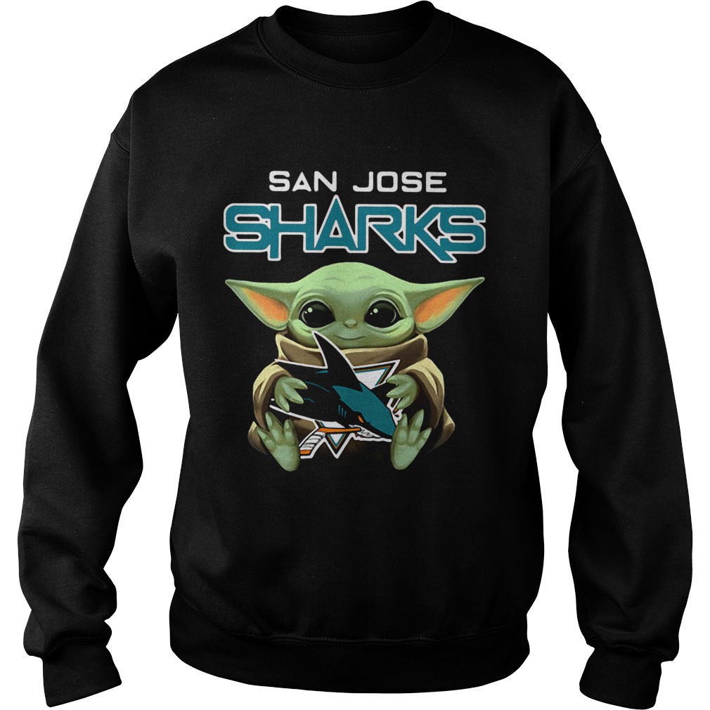 Baby Yoda Hug San Jose Sharks Sweatshirt