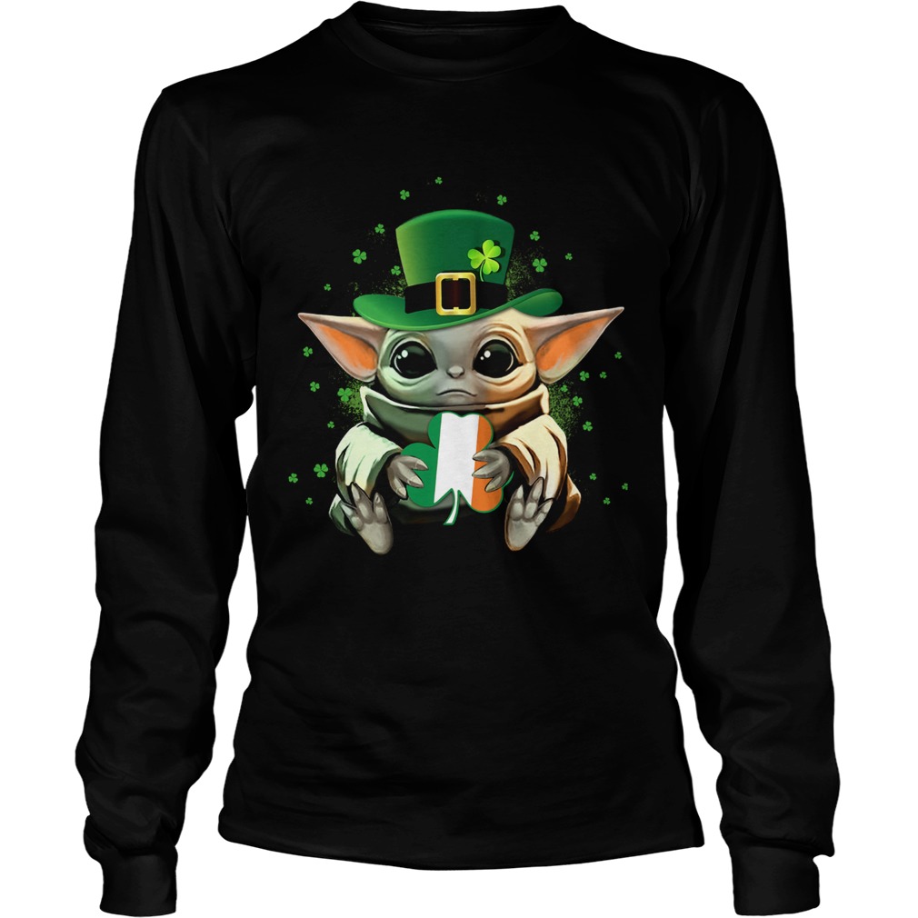 Baby Yoda Hug St Patricks Day LongSleeve