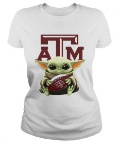 Baby Yoda Hug Texas AM Aggies  Classic Ladies