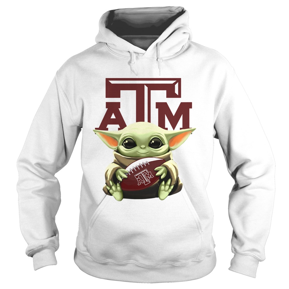 Baby Yoda Hug Texas AM Aggies Hoodie