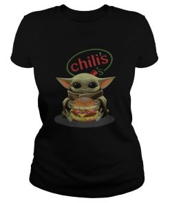 Baby Yoda Hugging Chilis Burger  Classic Ladies