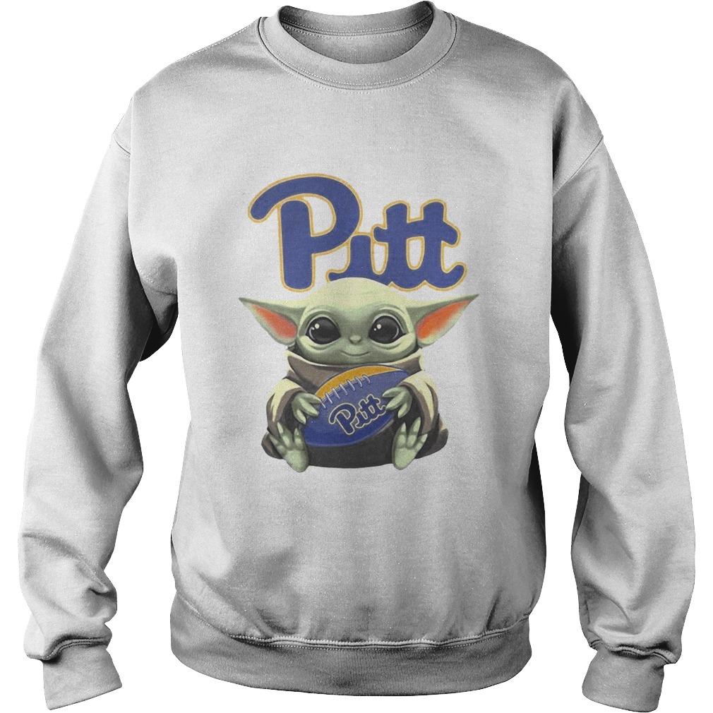 Baby Yoda Hugging Pitt Sweatshirt