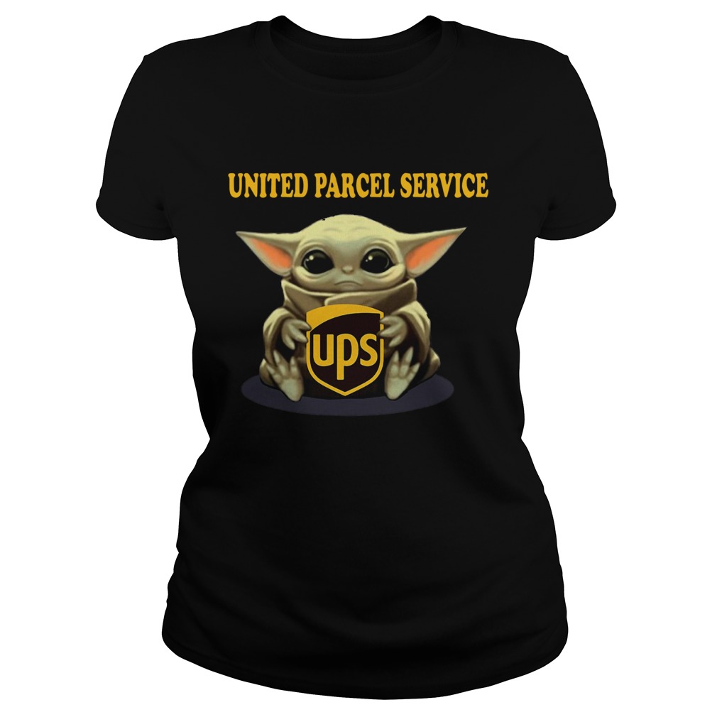 Baby Yoda Hugging United Parcel Service Classic Ladies