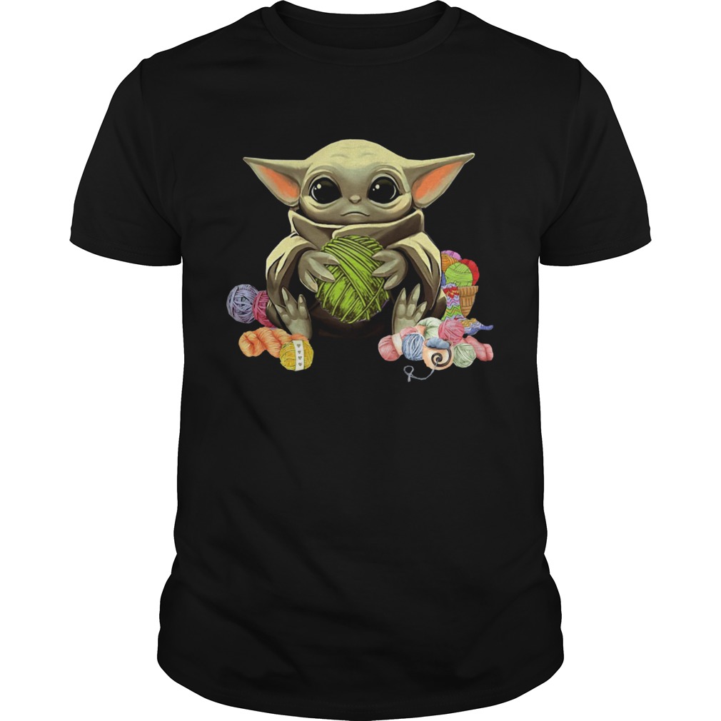 Baby Yoda Hugging Wool Roll shirt