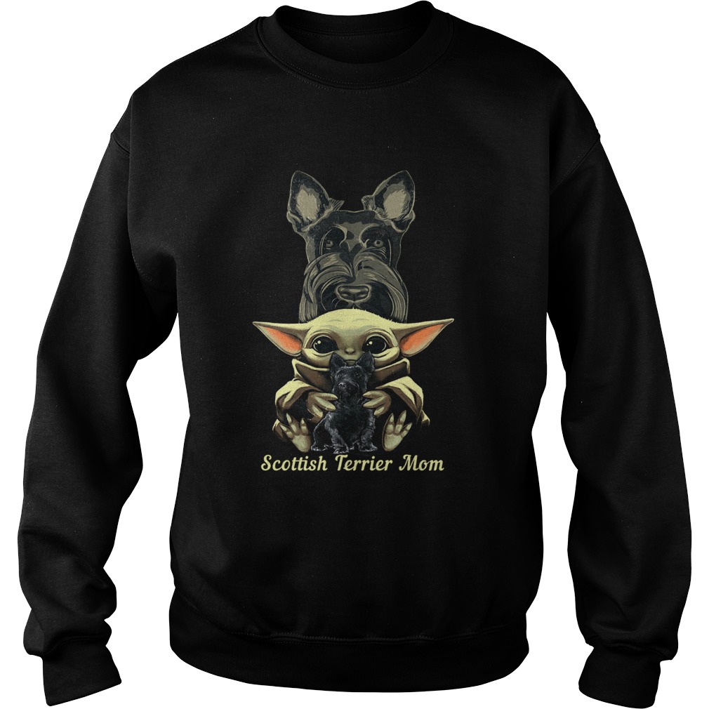 Baby Yoda Scottish Terrier Mom Sweatshirt