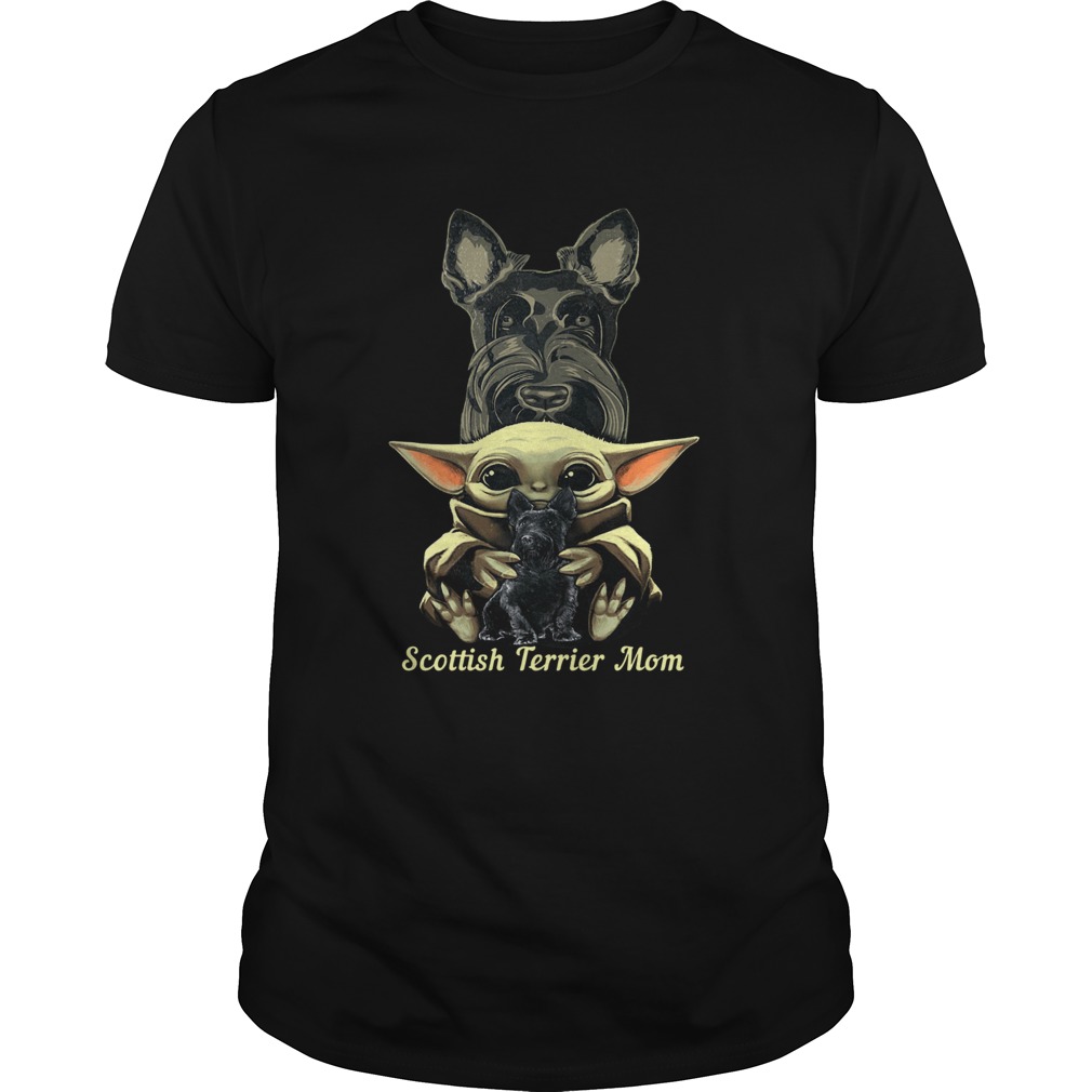 Baby Yoda Scottish Terrier Mom shirt