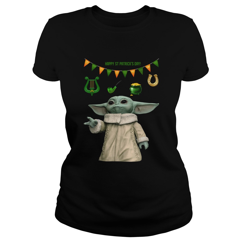 Baby Yoda St Patricks Day Classic Ladies