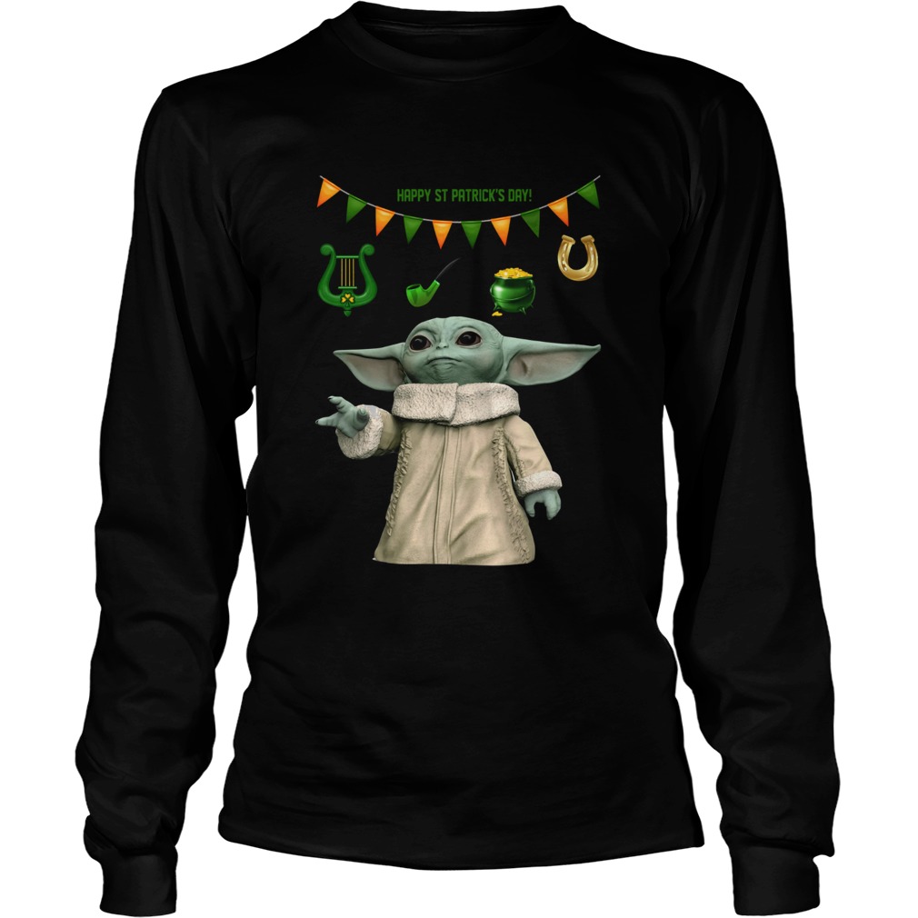 Baby Yoda St Patricks Day LongSleeve