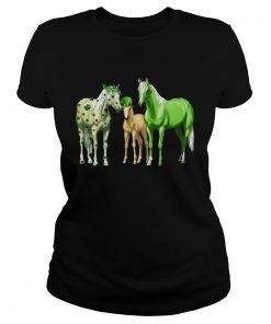 Horses Happy St Patricks Day  Classic Ladies