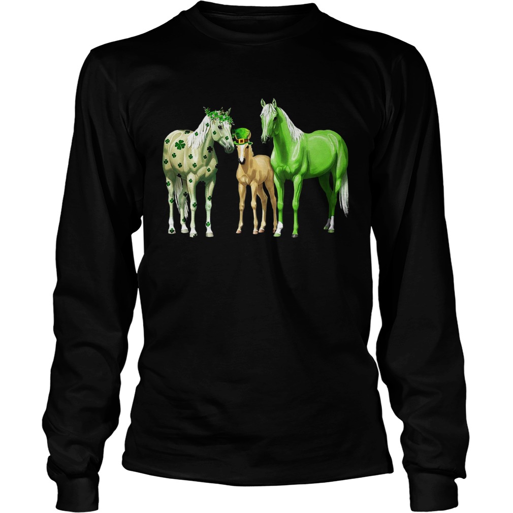 Horses Happy St Patricks Day LongSleeve