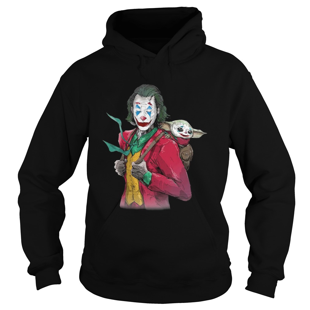 Joker Carrying Baby Yoda On The Back Hoodie