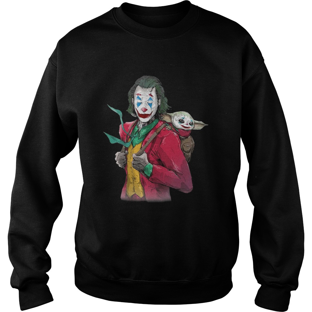 Joker Carrying Baby Yoda On The Back Sweatshirt