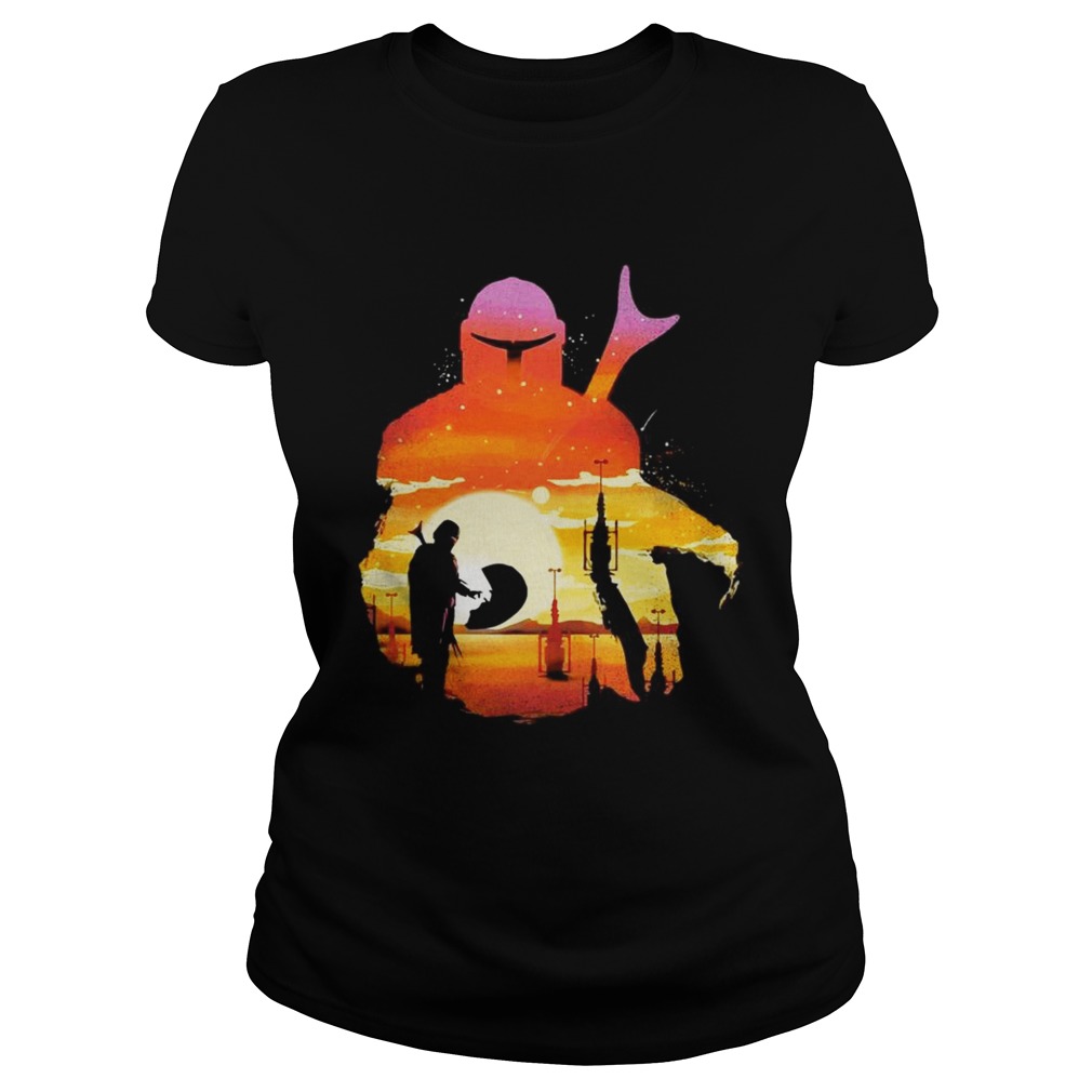 Mando Sunset Mandalorian Yoda Baby Classic Ladies